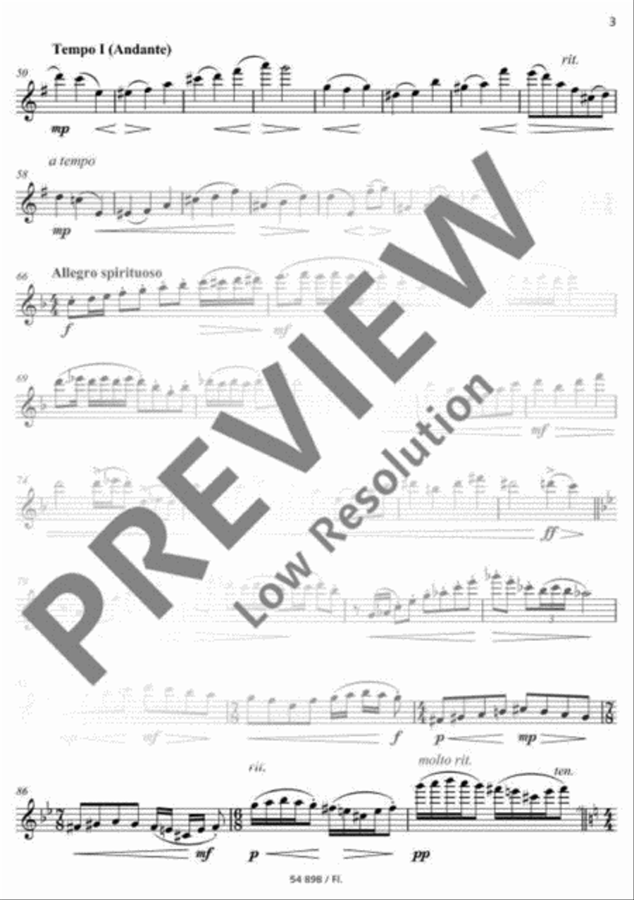 Sérénade populaire Flute Solo scores gallery preview page 14