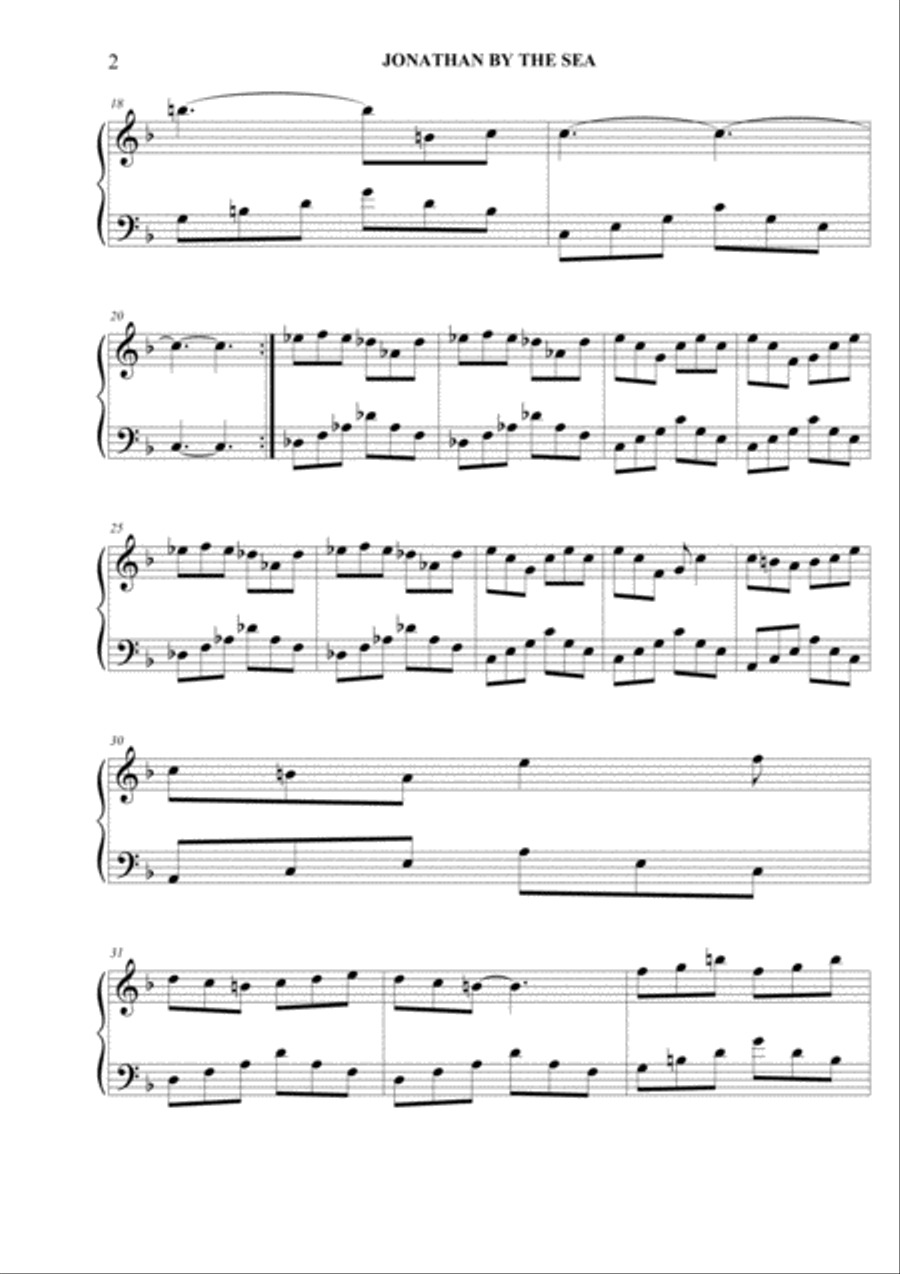 Jonathan By The Sea Easy Piano scores gallery preview page 2