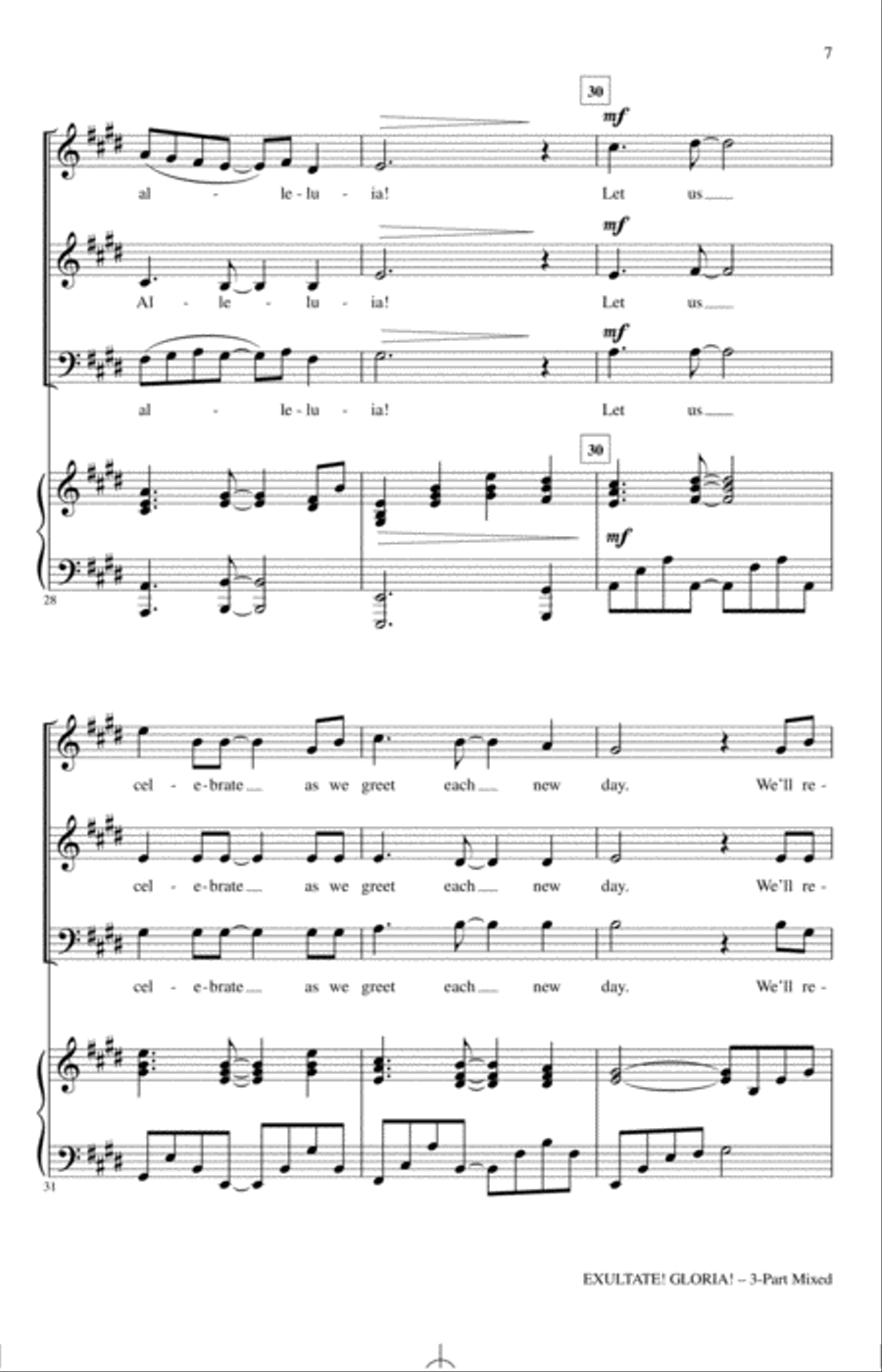 Exultate! Gloria! 3-Part scores gallery preview page 5