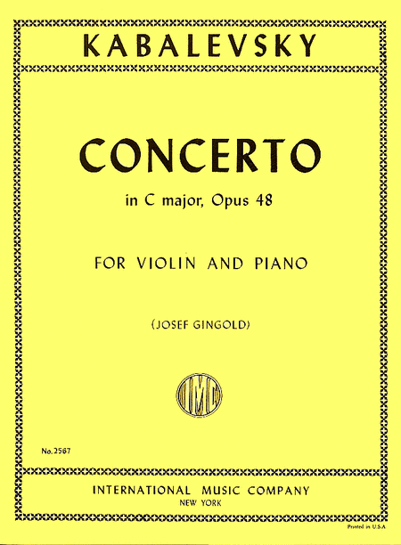 Dmitri Kabalevsky: Concerto in C major, Opus 48