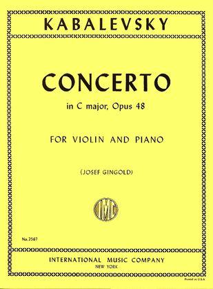 Book cover for Concerto In C Major, Opus 48