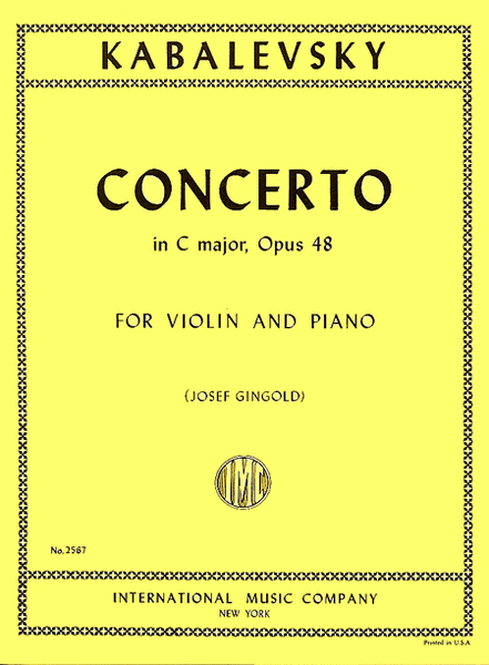 Concerto In C Major, Opus 48