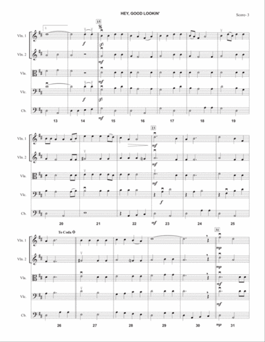 Hey, Good Lookin' Small Ensemble scores gallery preview page 3