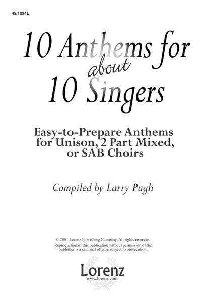 10 Anthems for about 10 Singers