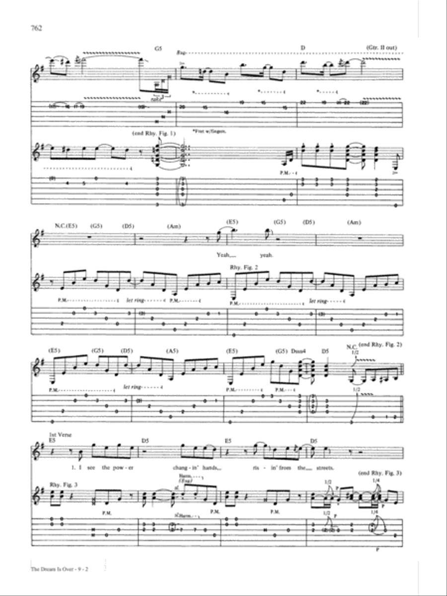 The Dream Is Over Guitar Tablature scores gallery preview page 2