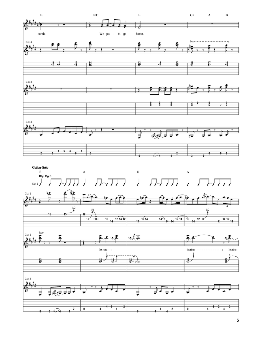 Lend Me Your Comb Acoustic Guitar scores gallery preview page 5