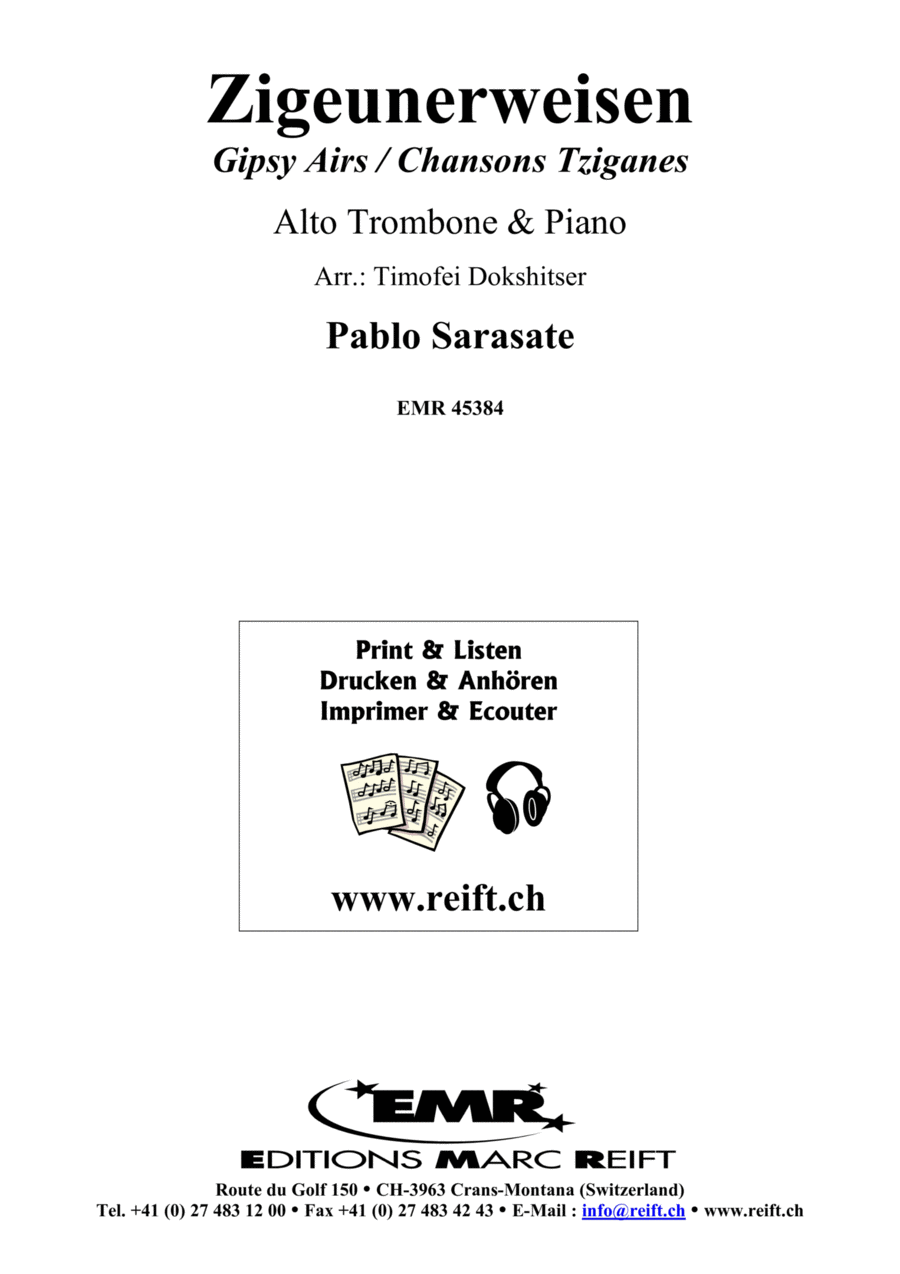 Zigeunerweisen Piano Accompaniment scores gallery preview page 1