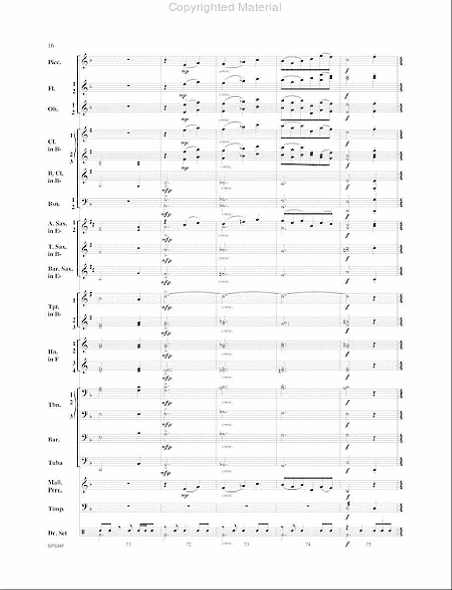 Chicago (That Toddlin' Town) Concert Band scores gallery preview page 17