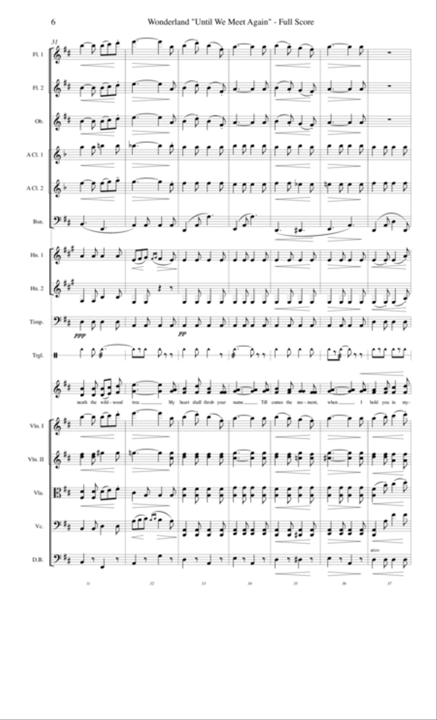 Until We Meet Again from Wonderland String Orchestra scores gallery preview page 6