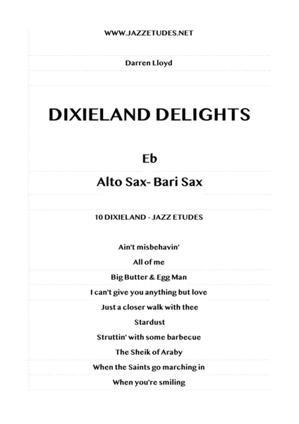 Dixieland delights - 10 jazz etudes - Eb instruments