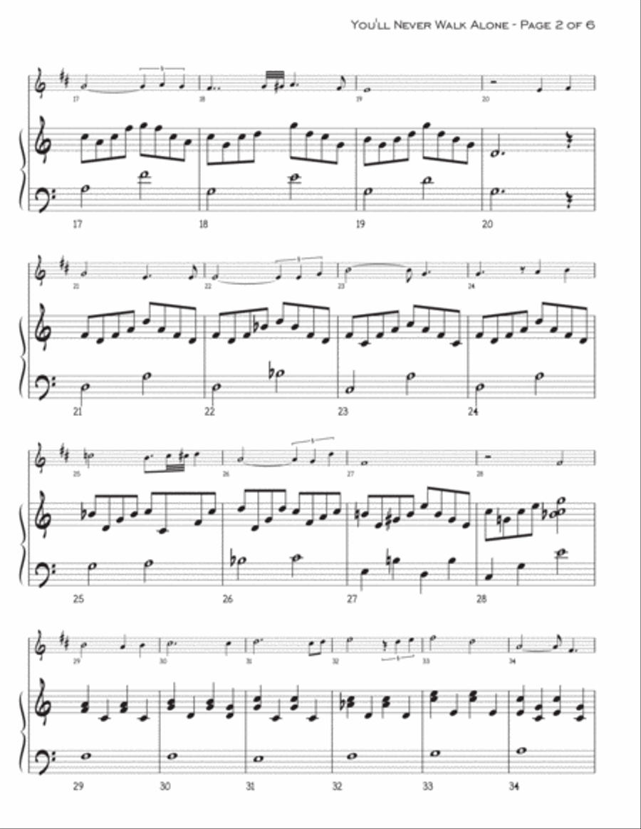 You'll Never Walk Alone B-Flat Trumpet scores gallery preview page 2