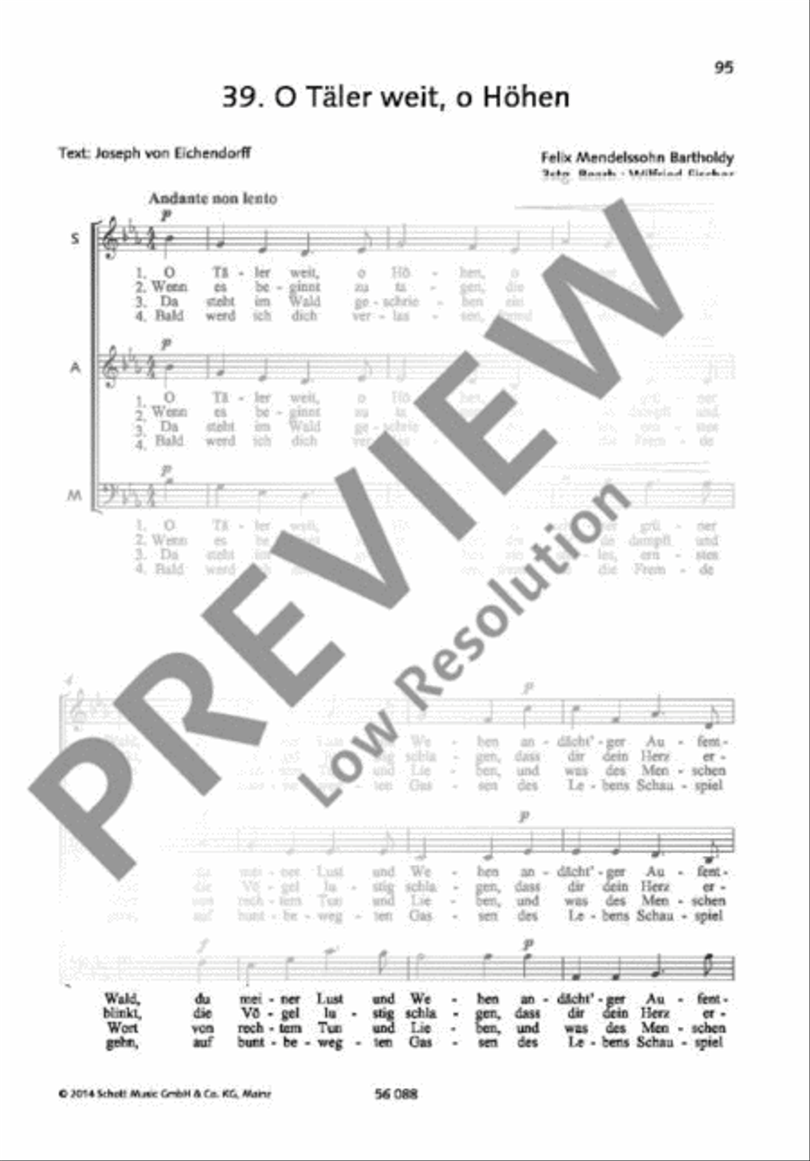 O Täler weit, o Höhen O Täler weit, o Höhen Mixed Choir scores gallery preview page 2