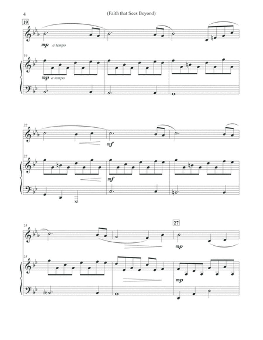 Faith that Sees Beyond - Alto Flute & Piano Flute Solo scores gallery preview page 4