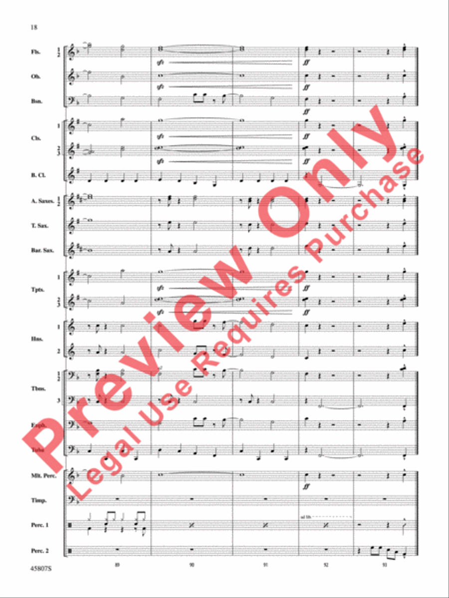 Brahms' Waltz 2 Ways Concert Band scores gallery preview page 19