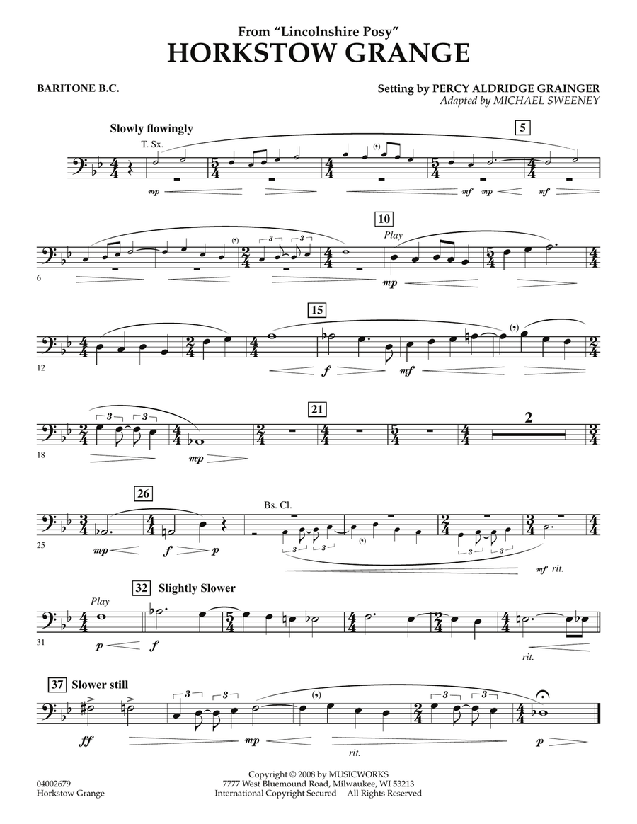 Horkstow Grange - Baritone B.C. Concert Band scores gallery preview page 1