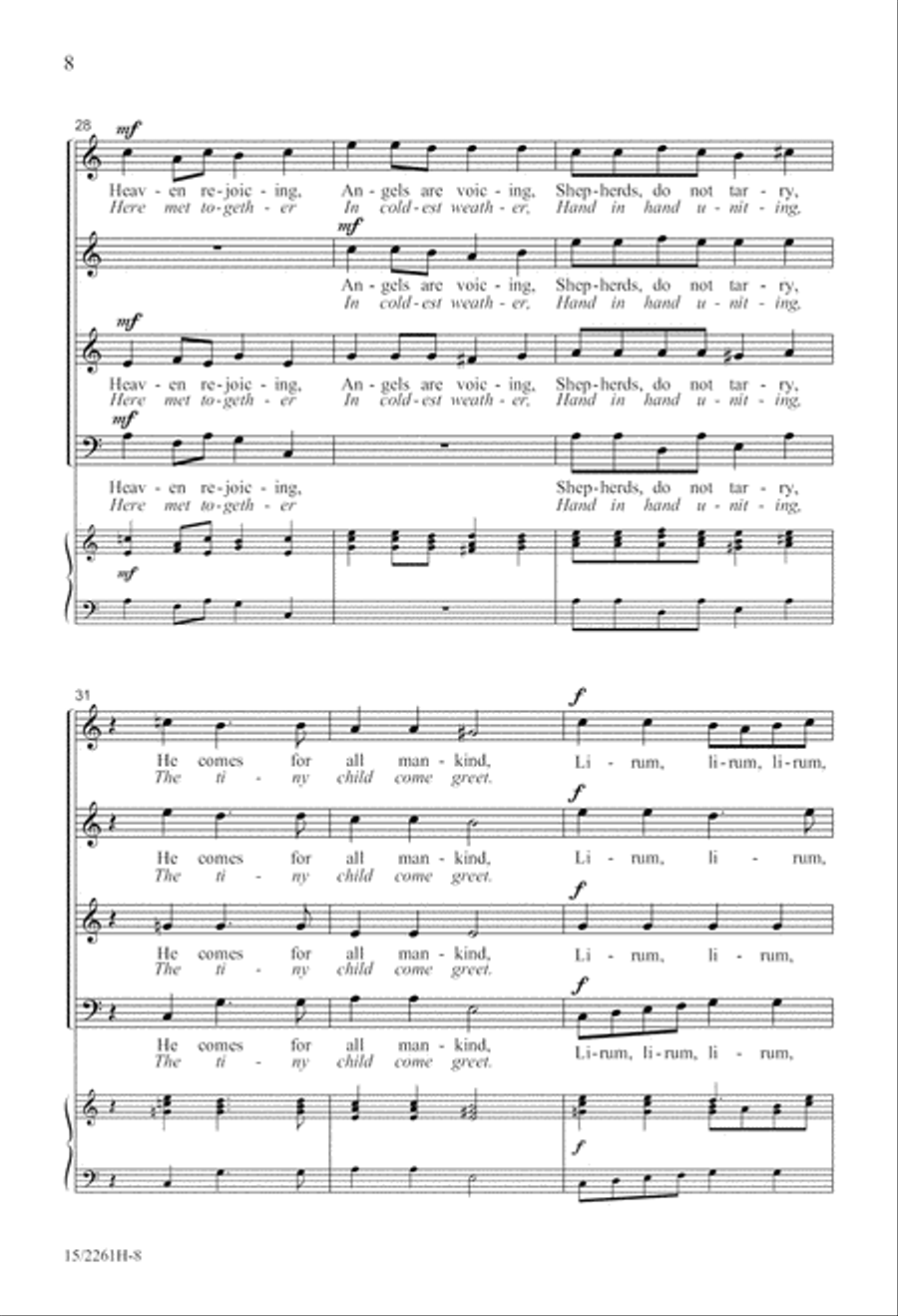 Lirum Lirum A Cappella scores gallery preview page 9