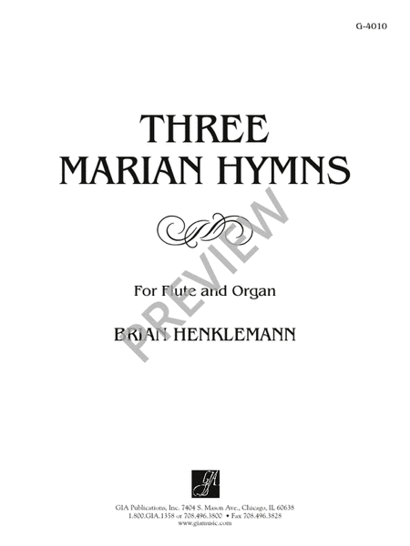 Three Marian Hymns for Flute and Organ image number null