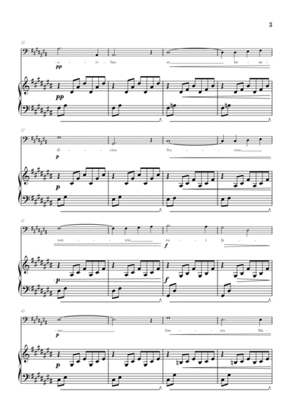 Bach / Gounod Ave Maria in C sharp [C#] • baritone sheet music with piano accompaniment image number null
