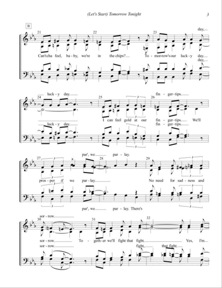 (let's Start) Tomorrow Tonight 4-Part scores gallery preview page 3