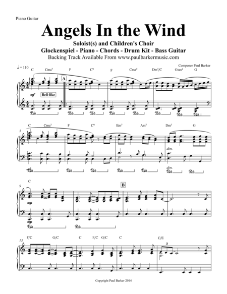 Angels In The Wind (Piano)