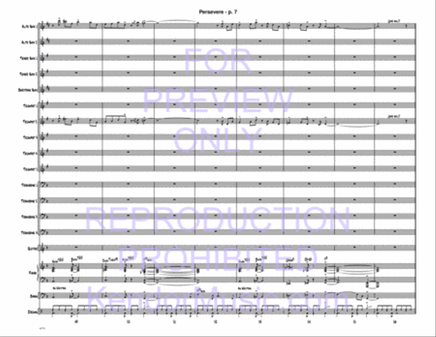 Persevere (Full Score) Jazz Ensemble scores gallery preview page 8