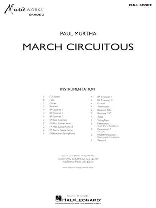 Book cover for March Circuitous - Full Score