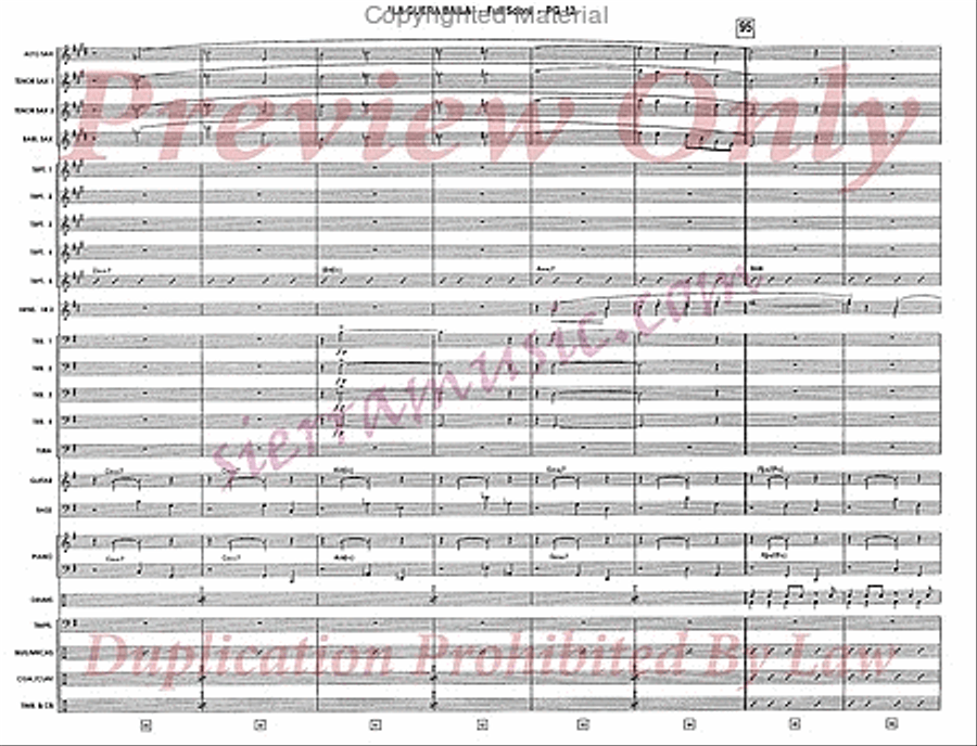 La Guera Baila (The Fair One Dances) Jazz Ensemble scores gallery preview page 13