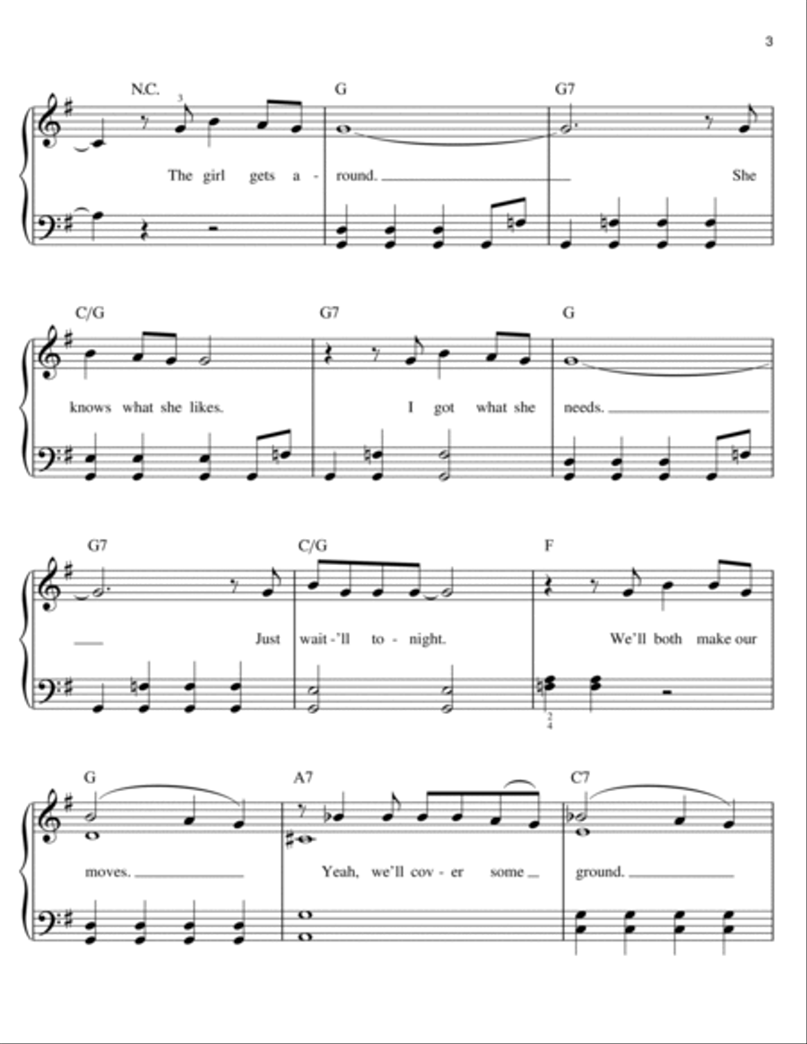 The Girl Gets Around The Girl Gets Around Voice scores gallery preview page 3