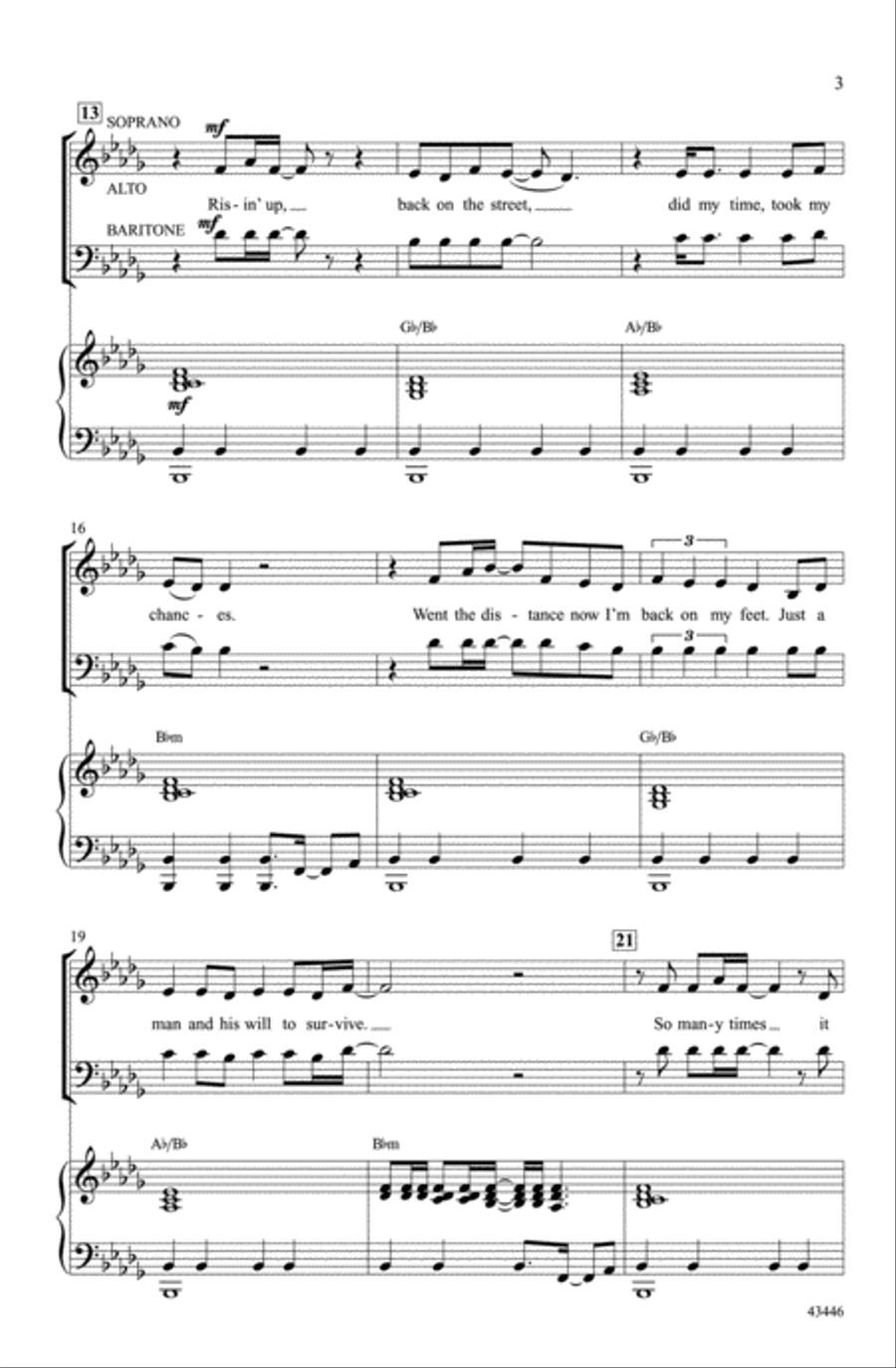 Eye of the Tiger Choir scores gallery preview page 2