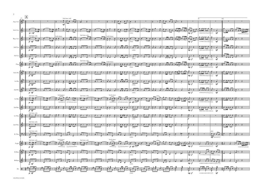 March: Helping Hands (Rob Bushnell) - Brass Band Brass Band scores gallery preview page 5