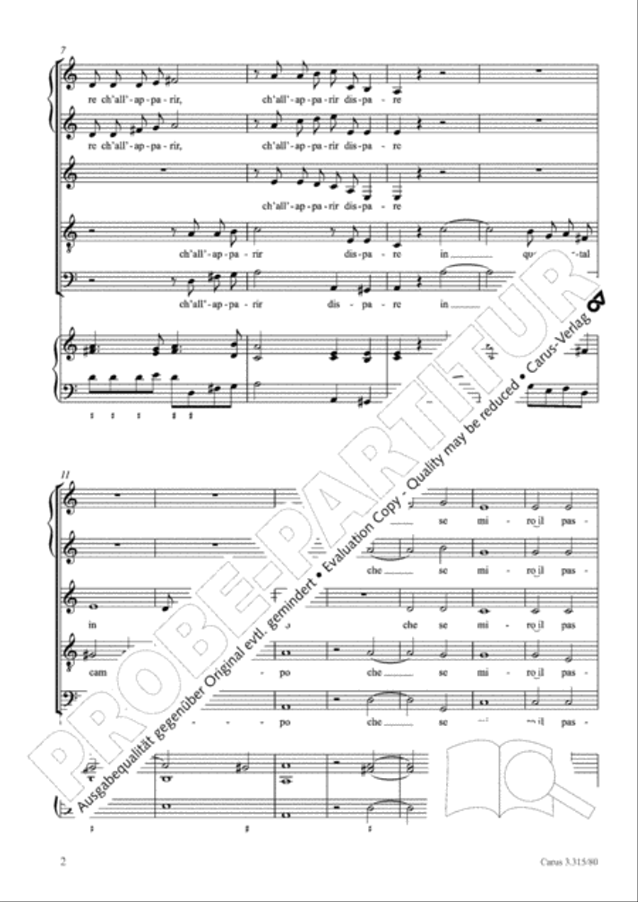 E questa vita un lampo SV 254 SSATB scores gallery preview page 3