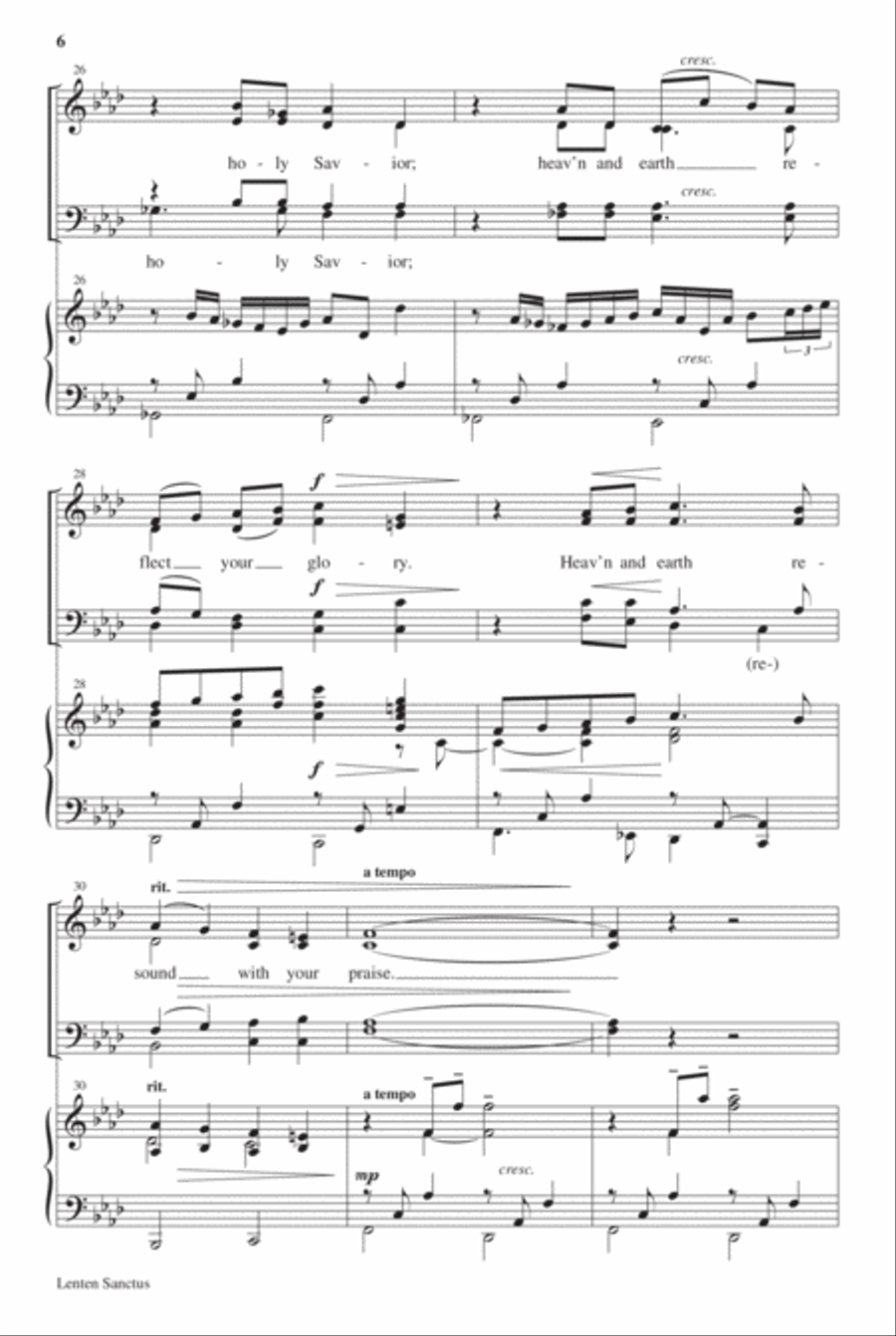 Lenten Sanctus 4-Part scores gallery preview page 7