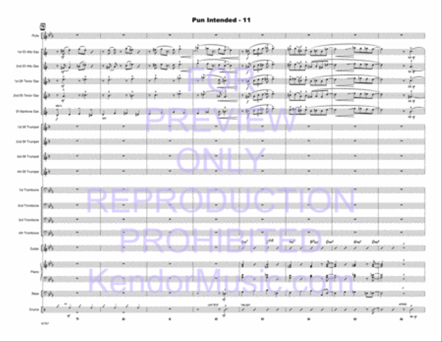 Pun Intended Pun Intended Jazz Ensemble scores gallery preview page 12