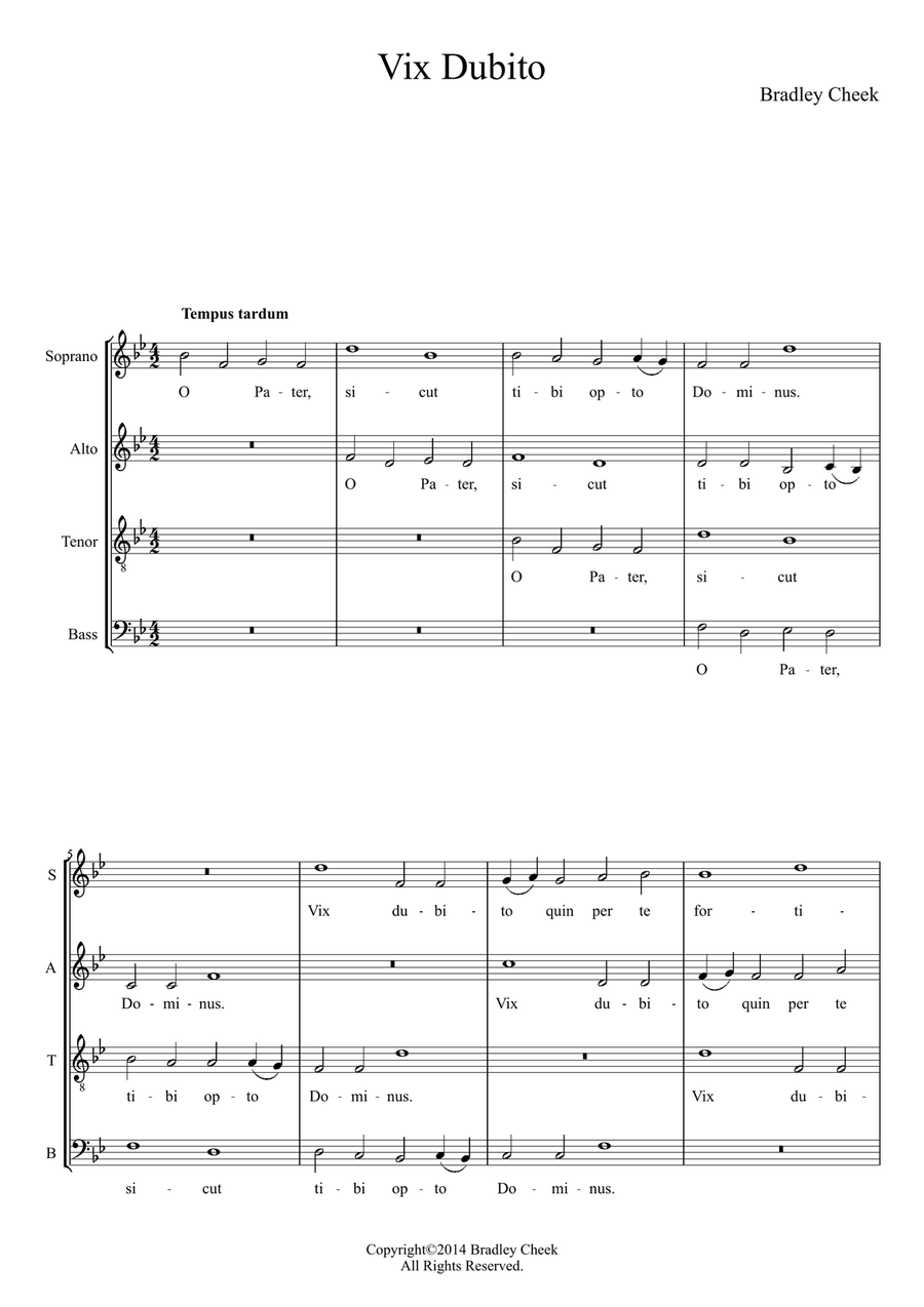 Vix Dubito Small Ensemble scores gallery preview page 1