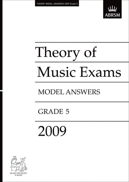 Theory of Music Exams 2009 Gr5 Model Answers