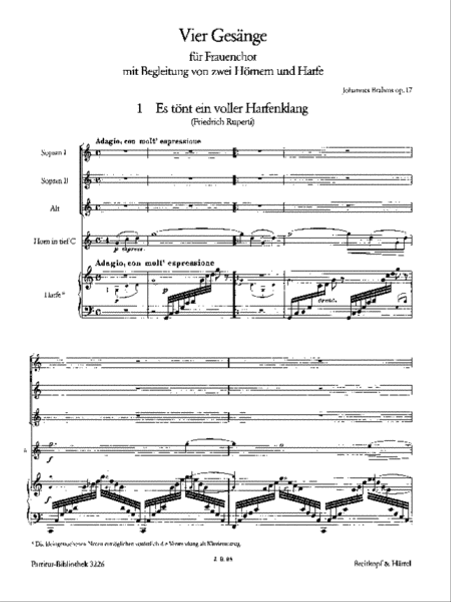 4 Songs Op. 17 SSA scores gallery preview page 2