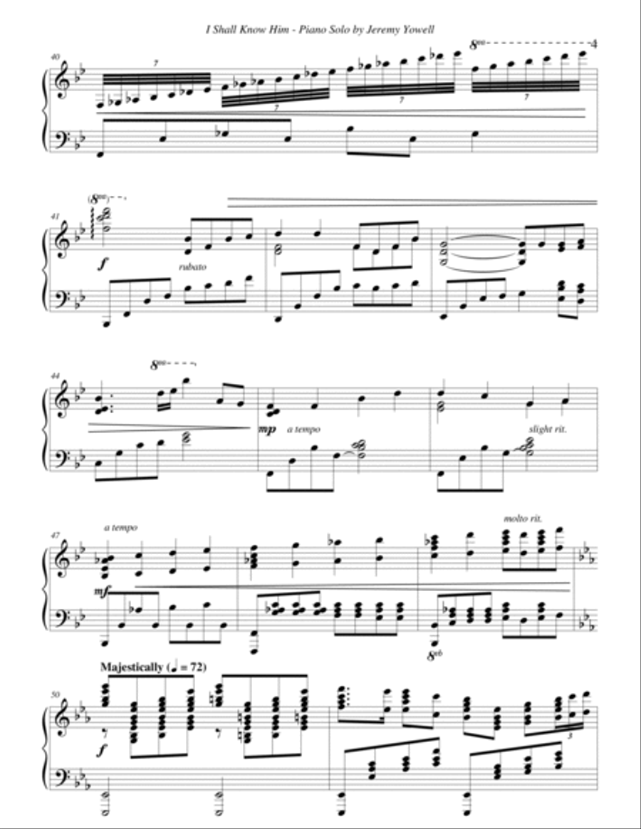 I Shall Know Him I Shall Know Him Piano Solo scores gallery preview page 4