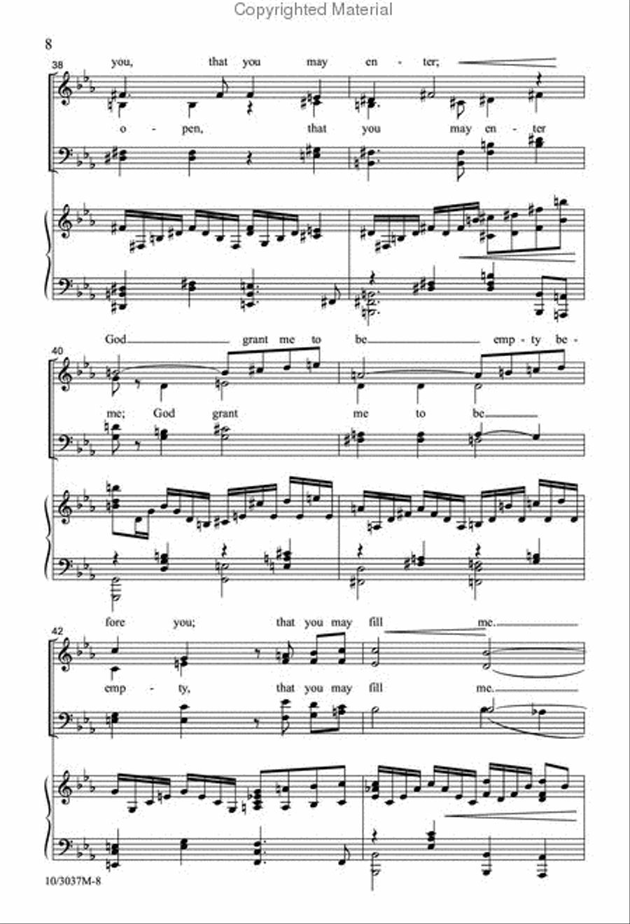 God, Grant Me to Be Silent 4-Part scores gallery preview page 8