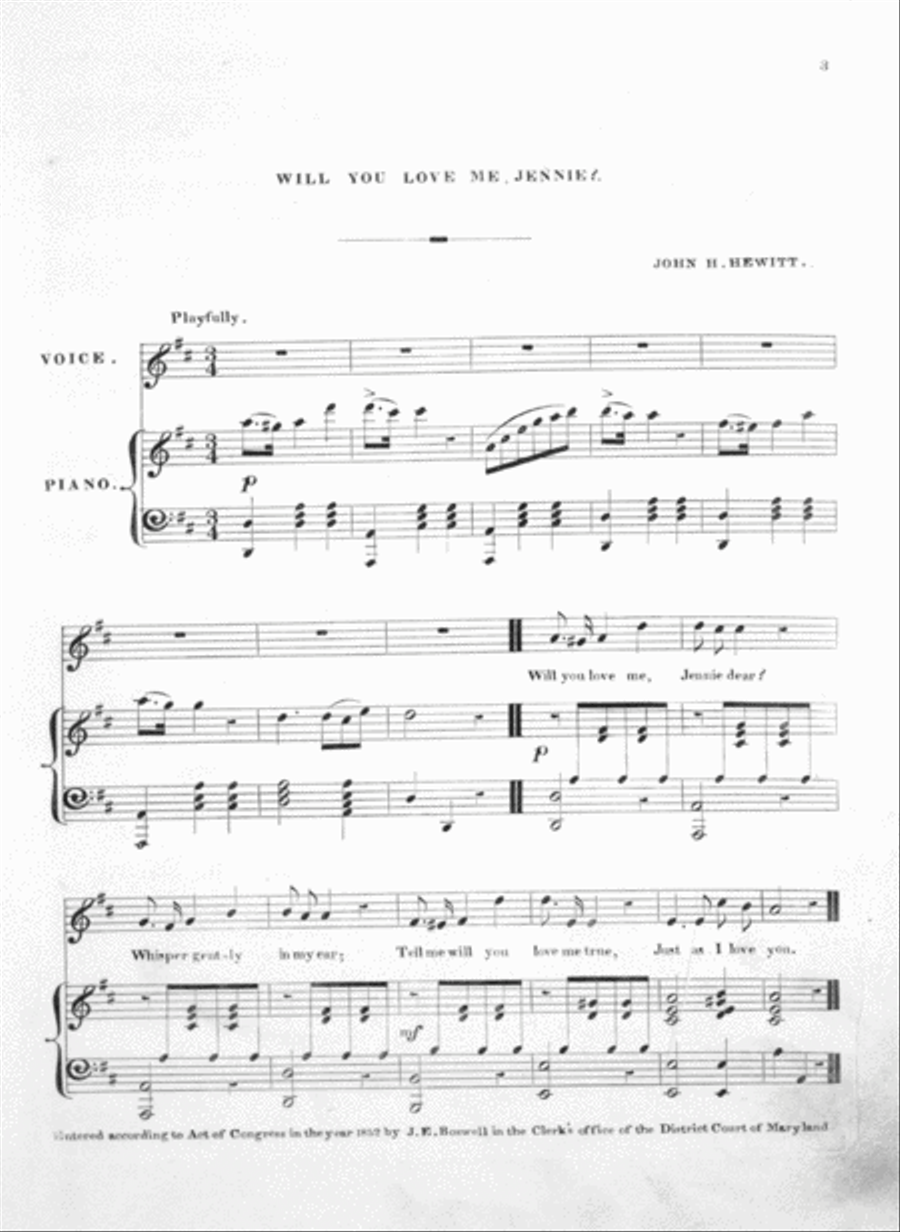 Will You Love Me, Jennie Dear Voice scores gallery preview page 2