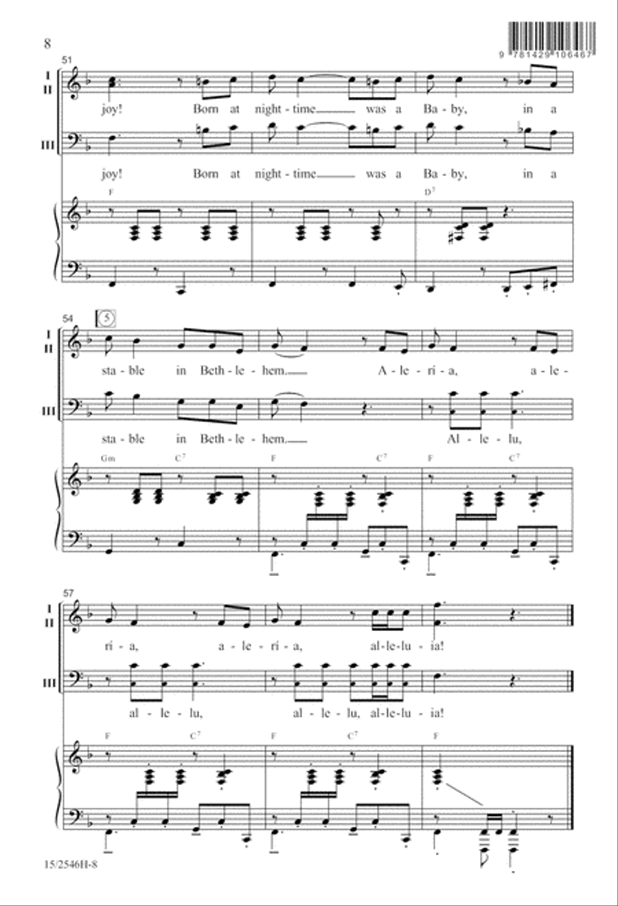 Spanish Allelu 3-Part scores gallery preview page 8