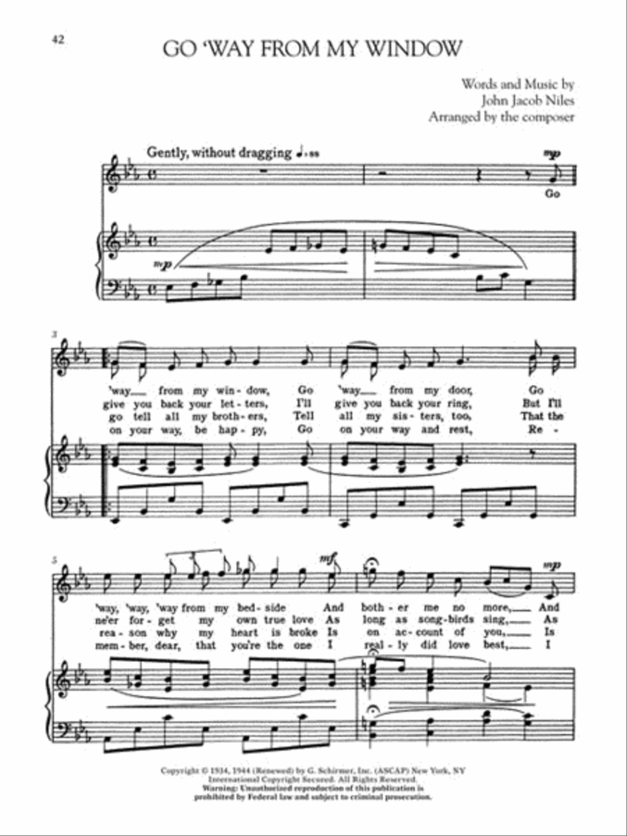 Songs of John Jacob Niles – Revised and Expanded Edition High Voice scores gallery preview page 7