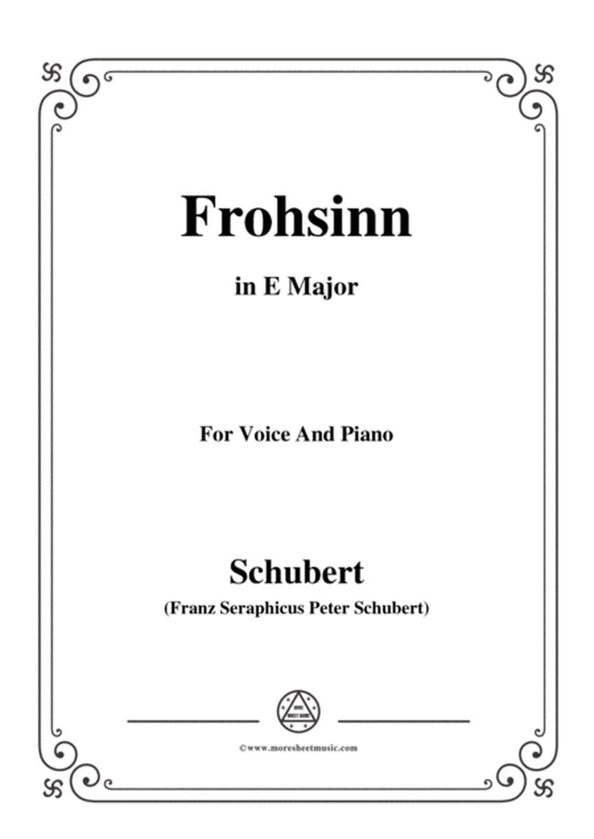 Schubert-Frohsinn(Cheerfulness),D.520,in E Major,for Voice&Piano image number null