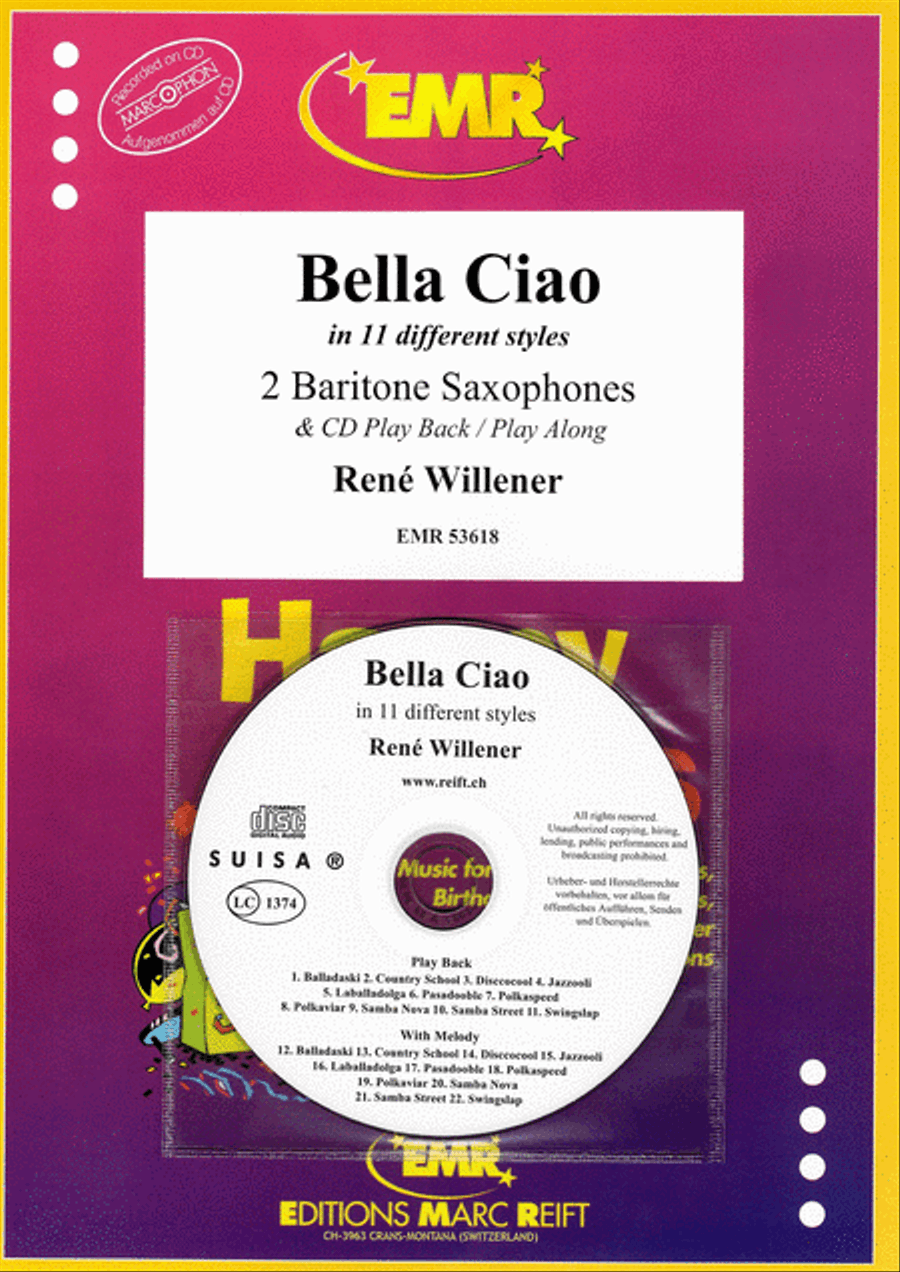 Bella Ciao Baritone Saxophone - Sheet Music