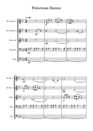 Polovtsian Dances - Aleksandr Borodin - Brass Quintet