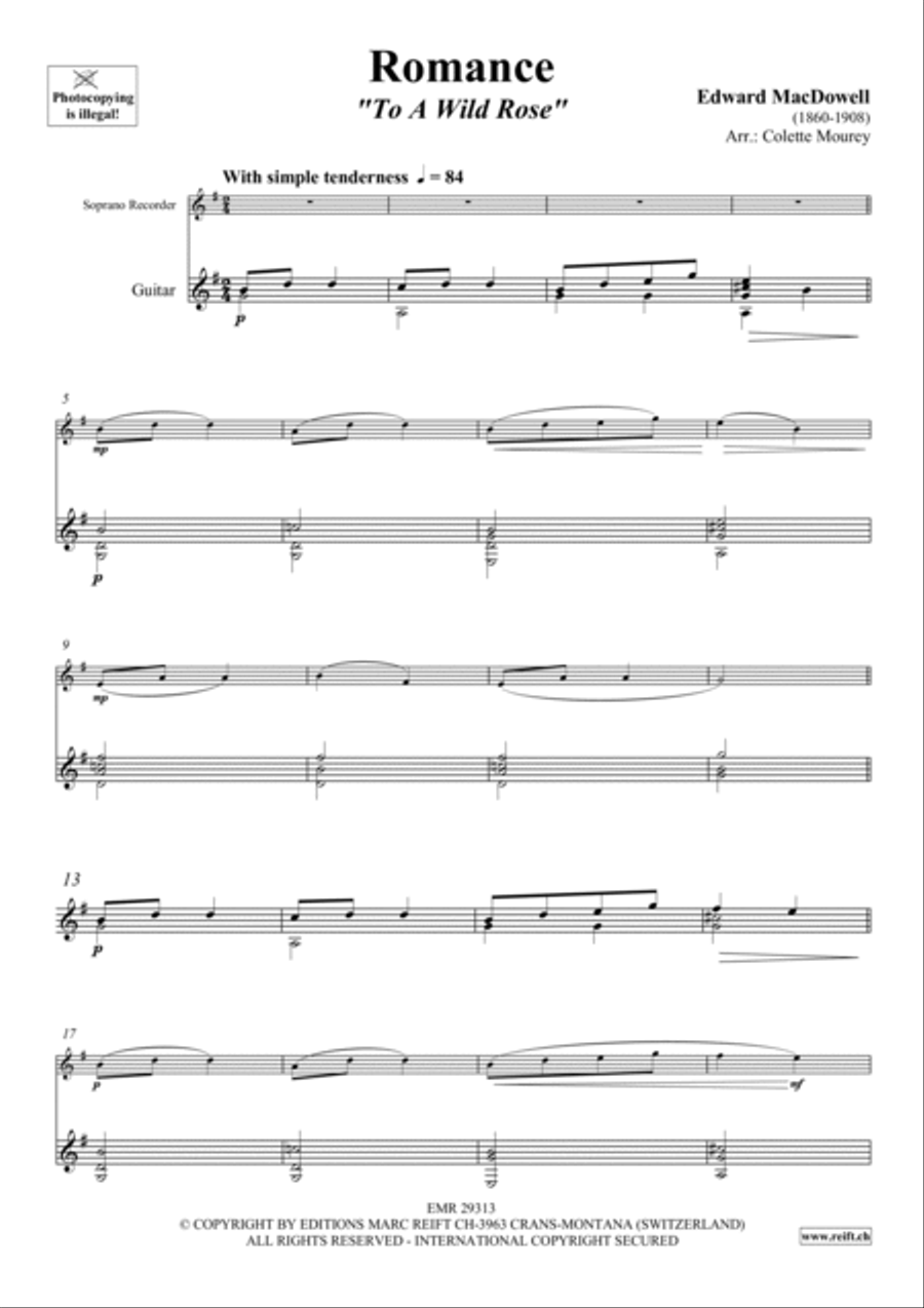 Romance Romance Soprano Recorder scores gallery preview page 3