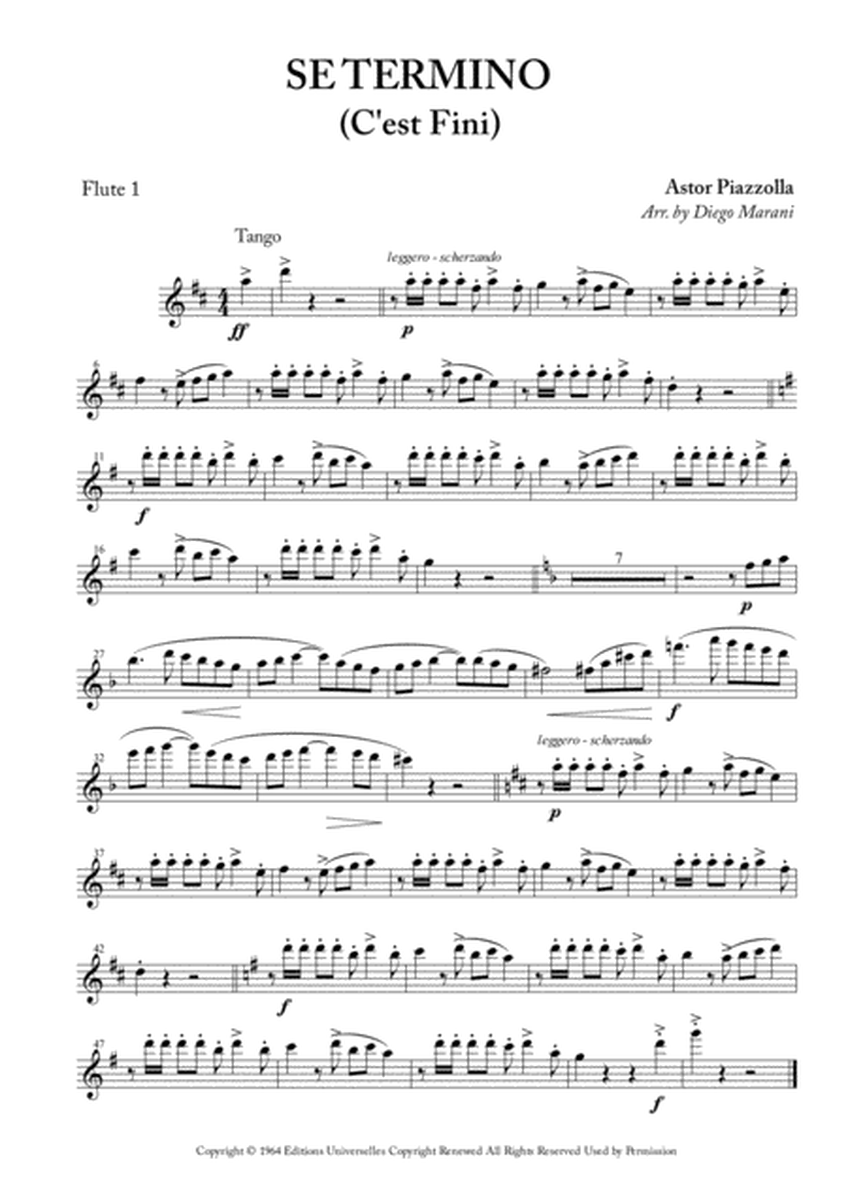 Se Termino (C'est Fini) for Flute Quartet image number null