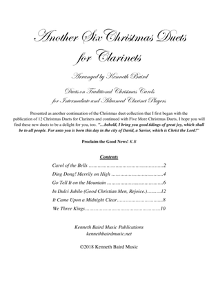 Book cover for Another Six Christmas Duets for Clarinets