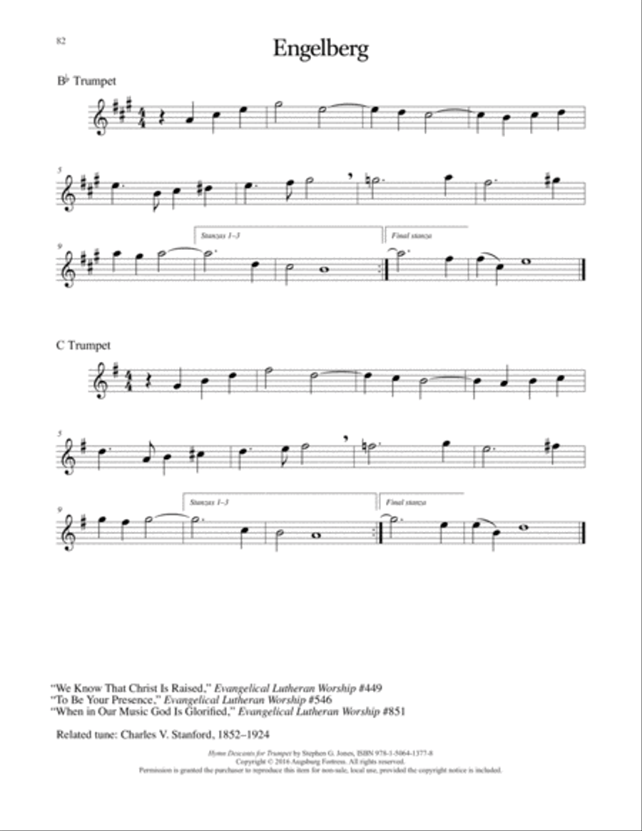 Hymn Descants for Trumpet C Trumpet scores gallery preview page 83