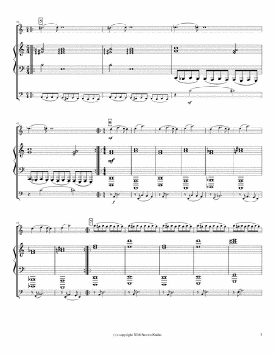 Minimalist Piece No. 41 for Piano Trio Piano Trio scores gallery preview page 3