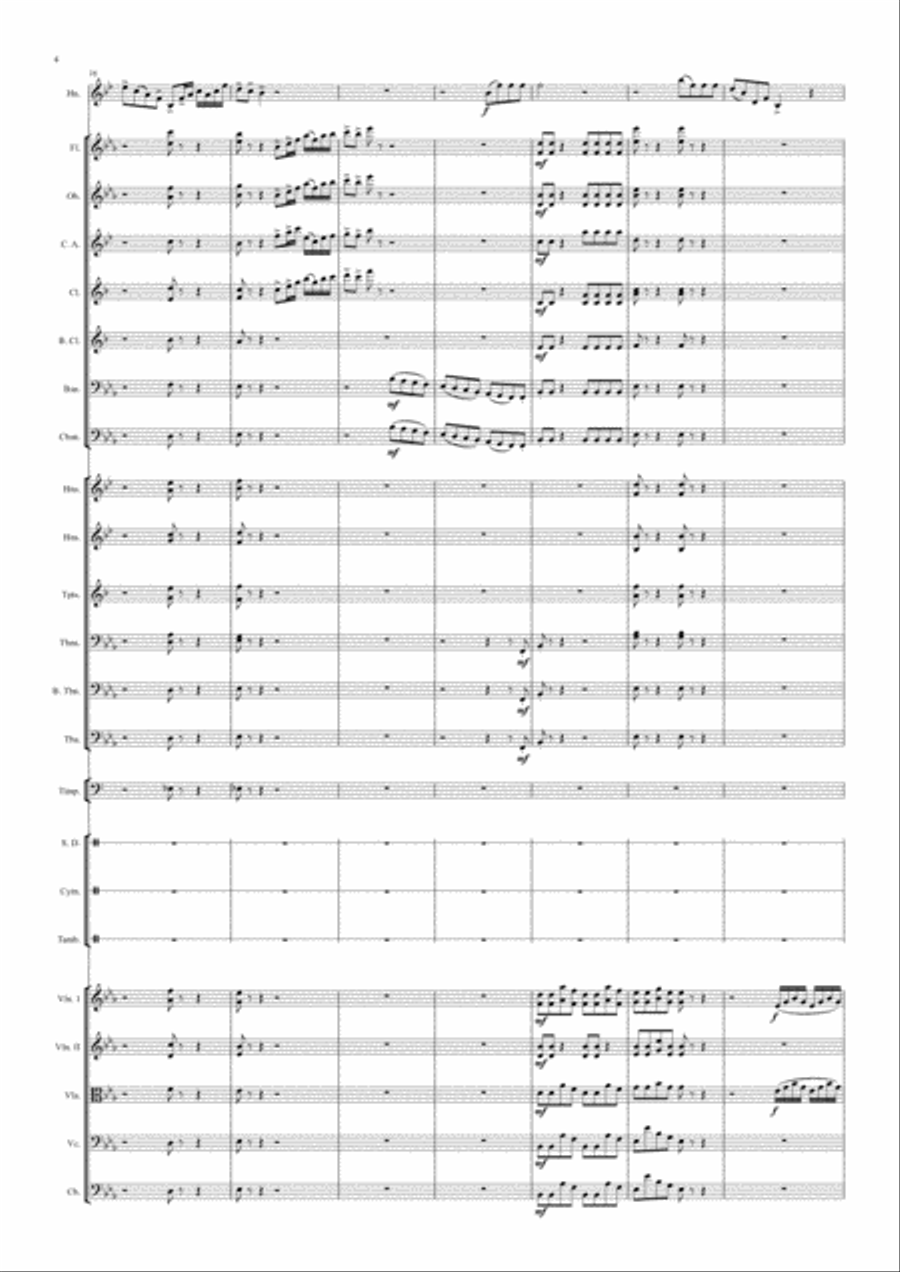 Horn Concerto No. 2 in Eb Major Full Orchestra scores gallery preview page 4